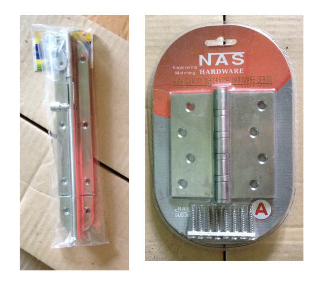 ขายบานพับ NAS ราคาถูกมาก กลอนสแตนเลส 6 นิ้ว บานพับสแตนเลส 4x3 นิ้ว บานพับสแตนเลส 4x4 นิ้ว ของใหม่ทั้งหมด