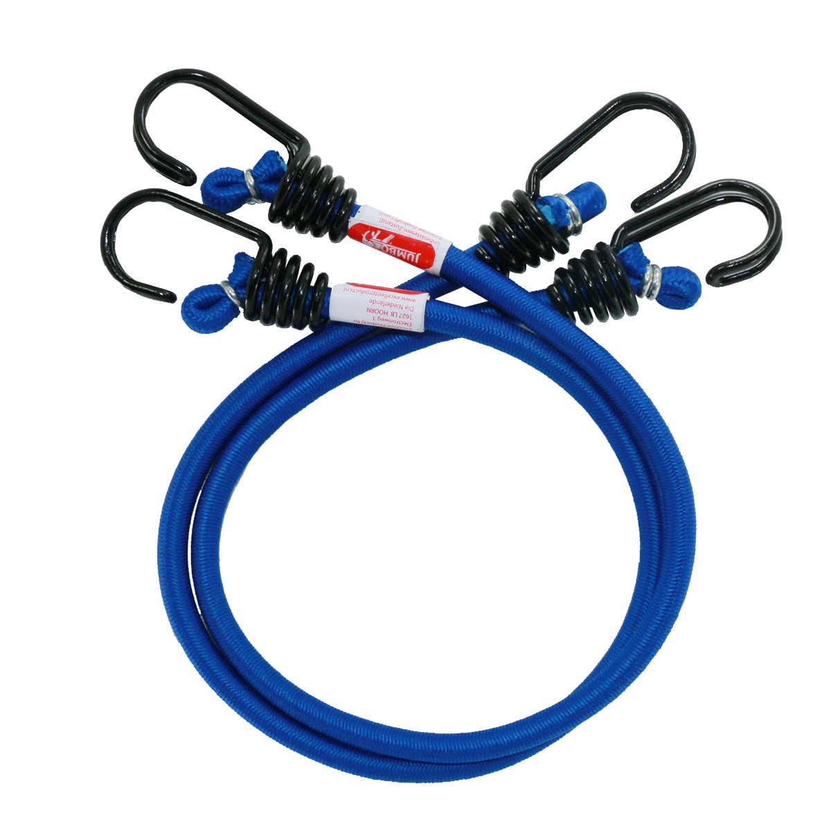 สายรัดยางยืดตะขอคู่ 60 ซม.  Double Folded Hooks Bungee  (1 แพ็ค 2 เส้น)