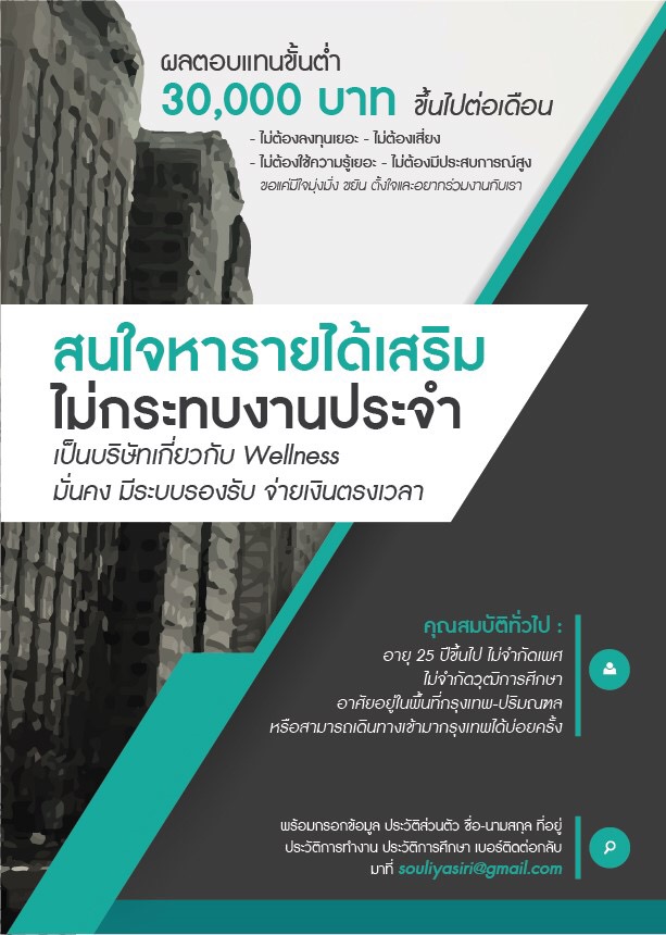 สนใจหารายได้เสริม ไม่กระทบงานประจำ