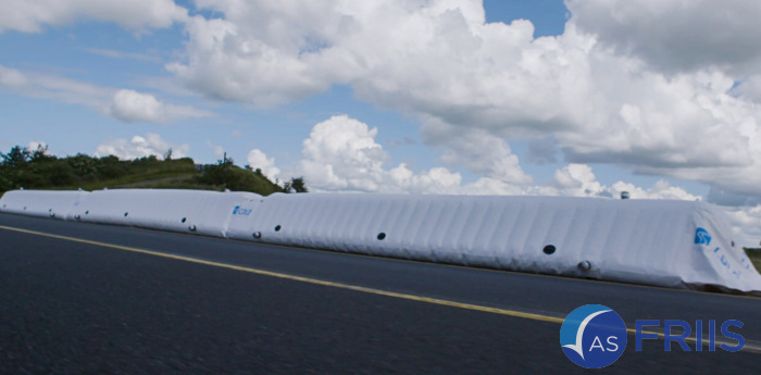 พนังกั้นน้ำท่วมโรงงาน Cold Flood  Barrier โดยเอเอส ฟรีอีส ติดตั้งง่าย