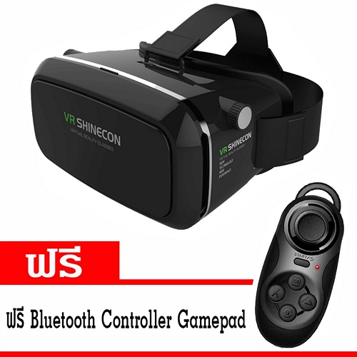 ขาย VR SHINECON แว่นสามมิติ Virtual Reality Headset 3D Glasses ฟรี Bluetooth Controller Gamepad