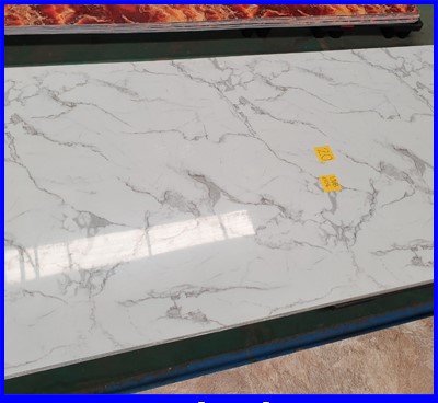 UV Marble Board แผ่นลายหินอ่อน ไม้เทียม แผ่นหินเทียม หินวีเนียร์ ตกแต่งบ้าน ตกแต่งผนัง รุ่น White