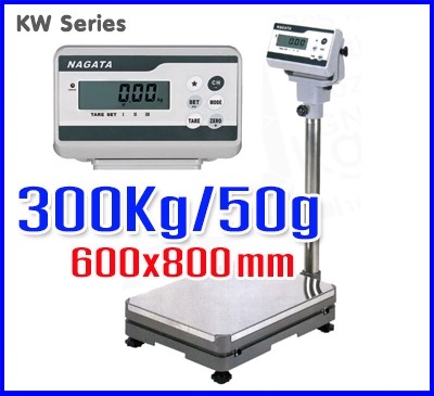 ตาชั่งดิจิตอล เครื่องชั่งตั้งพื้น เครื่องชั่งกันสนิม KW Series platform Scales ชั่งได้ 300Kg ความละเอียด 50g NAGATA