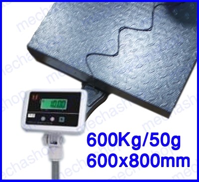 ตาชั่งดิจิตอลเครื่องชั่งตั้งพื้น เครื่องชั่งกันสนิม KW Series platform Scales ชั่งได้ 300Kg-500kg แท่นเหล็กเหนี่ยวครอบสแตนเลส 600x800mm NAGATA