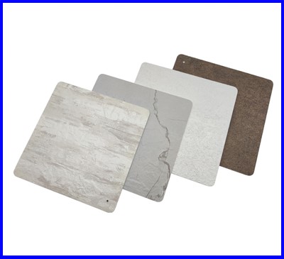 แผ่นหินวีเนียร์ แผ่นหินเทียมตกแต่งผนัง ลาย 3 มิติเหมือนจริง 3D Slated Board Stone Veneer หนา 3 มม. ขนาดใหญ่ 1200 x 2440mm